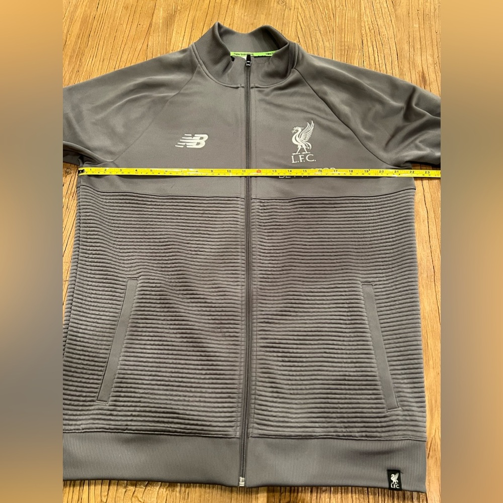 Men’s New Balance Liverpool Prematch Warmup Jacket, Size L, Gray - Picture 4 of 10